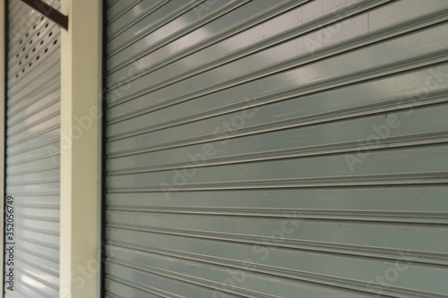 steel roller shutter door closed security