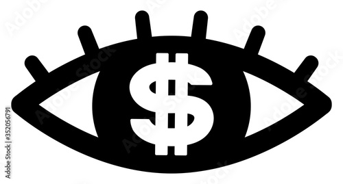 目とドル記号