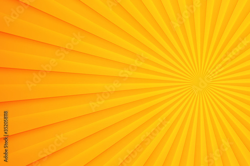 Bright orange and yellow rays vector background
