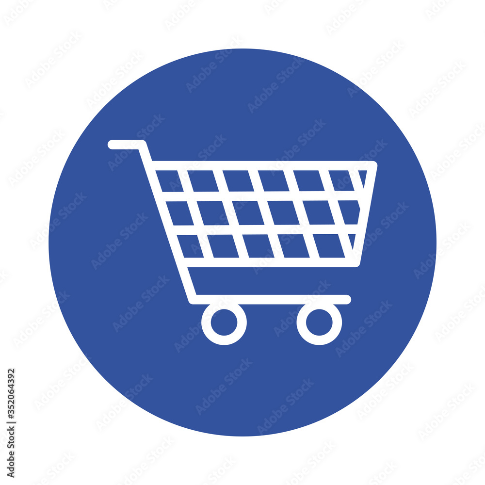 shopping cart market block style shopping cart market block style