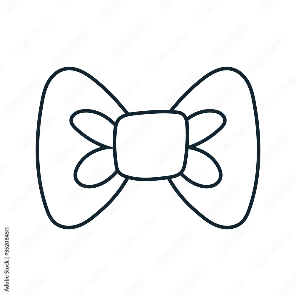 bowtie accessory elegant line style bowtie accessory elegant line style
