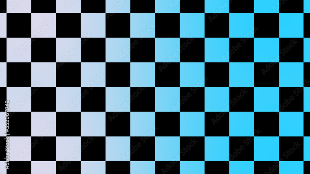 Fototapeta premium Beautiful white and cyan chessboard abstract background