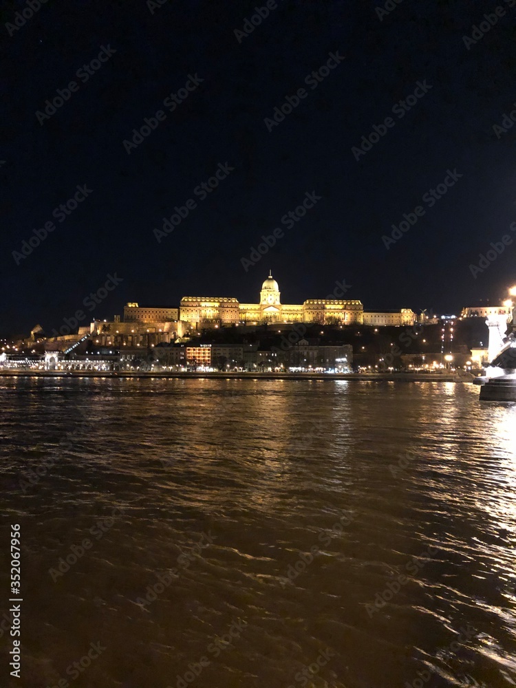 night view of the bastian in budapest