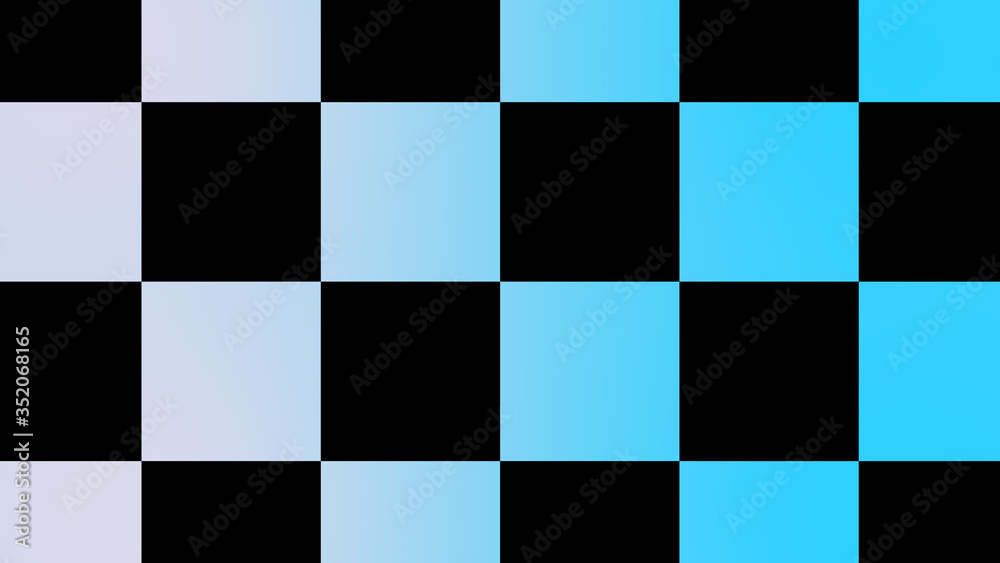 Beautiful white and cyan chessboard abstract background