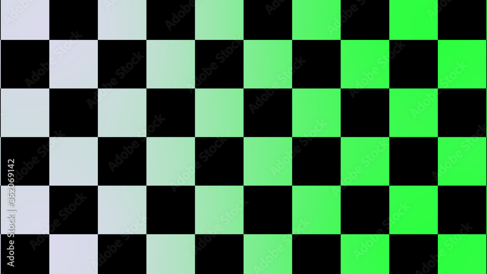 Fototapeta premium White and green color checker board abstract background,chess board