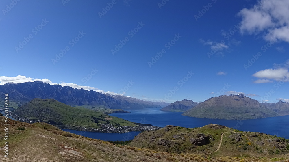 The view of Queenstown in New Zealand The view of Queenstown in New Zealand