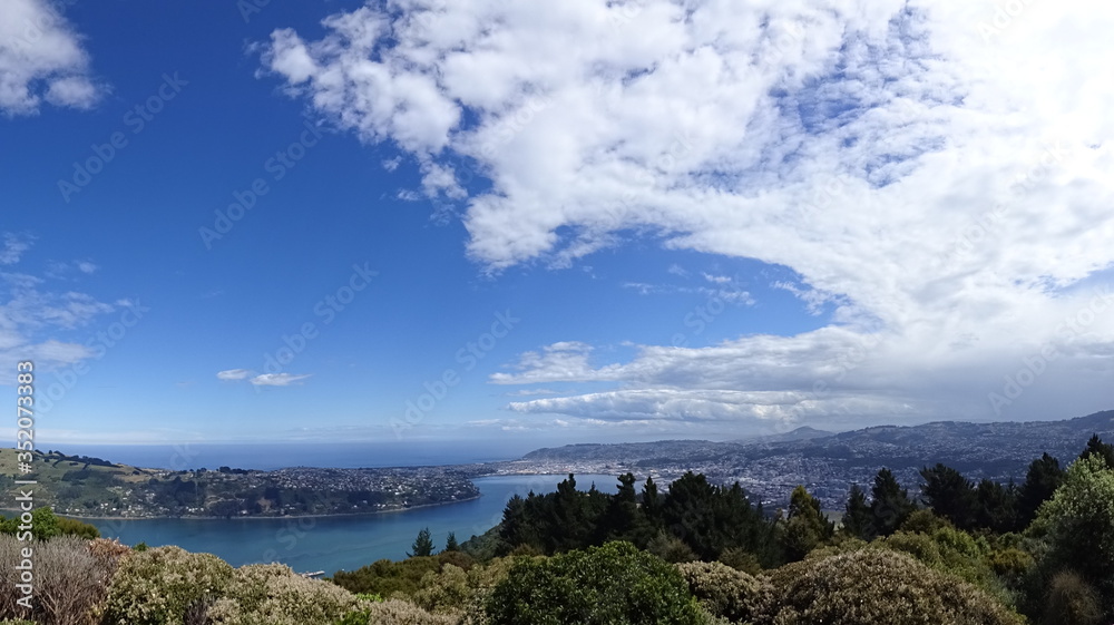 The view of Dunedin in New Zealand