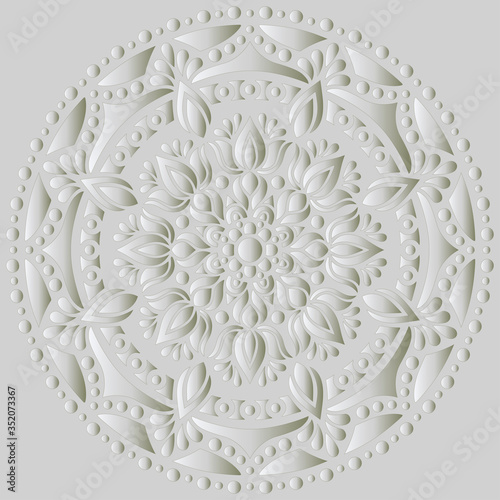 Mandala pattern white gradient good mood