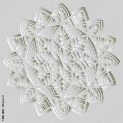 Mandala pattern white gradient good mood