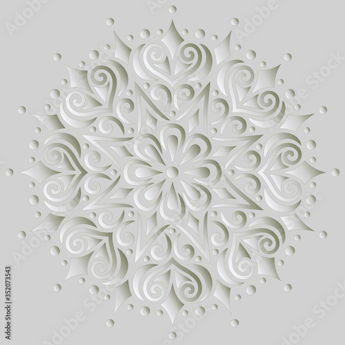 Mandala pattern white gradient good mood