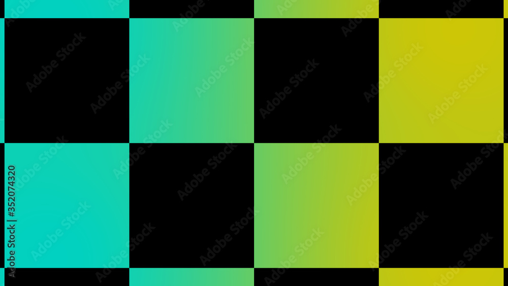 Amazing  cyan and yellow chessboard,Checker board abstract background