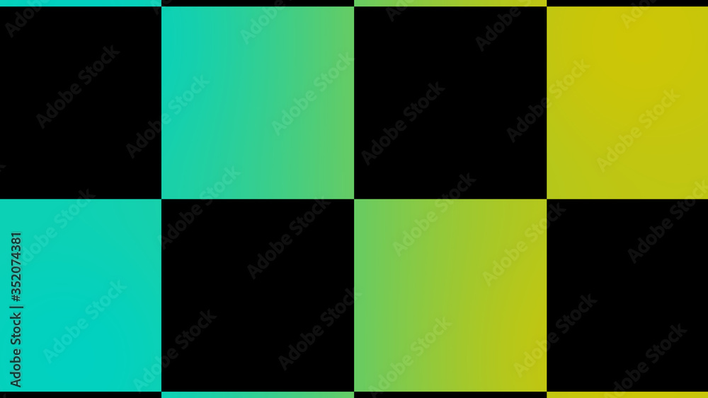 Amazing  cyan and yellow chessboard,Checker board abstract background