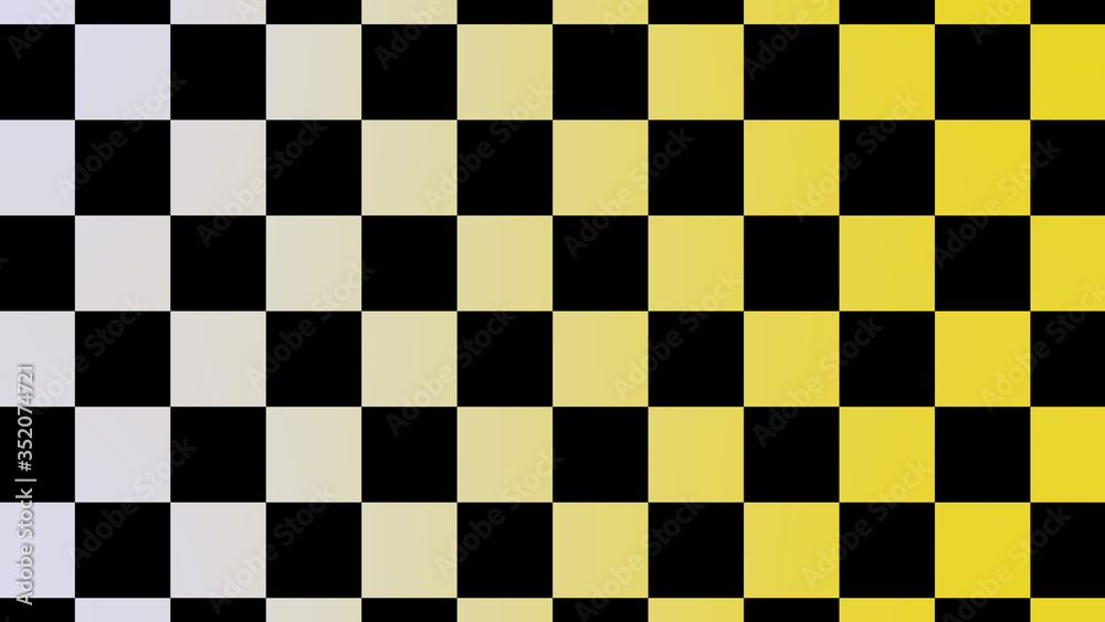 Fototapeta premium New yellow & white checker board abstract background,Best chess board