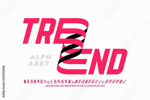 Modern font design with some alternate letters