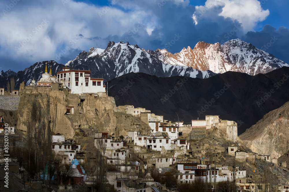Lamayuru monastery , A beautiful temple locate near himalayan mountain