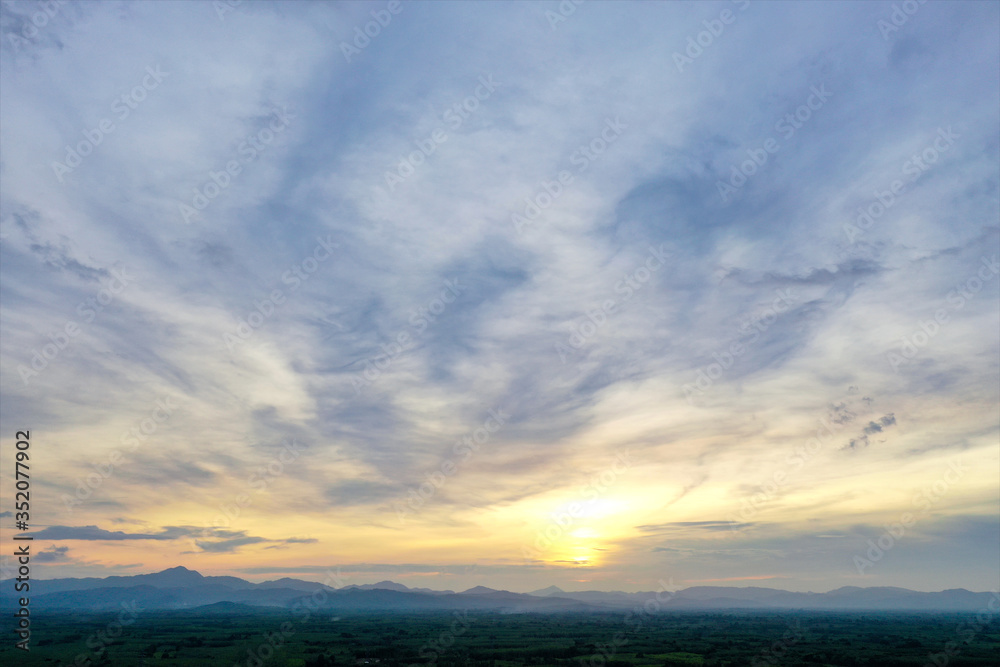 Sunset view And beautiful sky