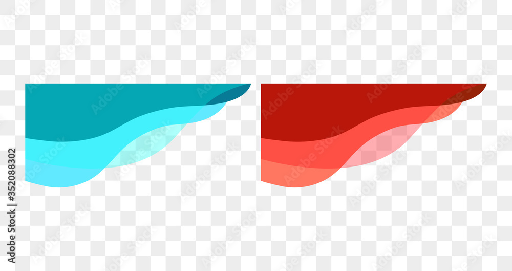 Naklejka premium Wavy design element. Decor for brochure, banner