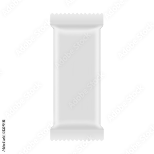 Snack bar mockup isolated on white background. Vector illustration