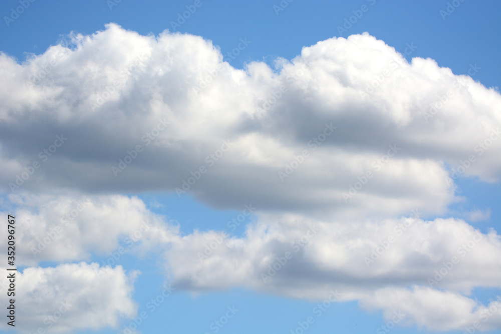 White cloud on blue sky background