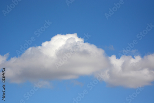 White cloud on blue sky background