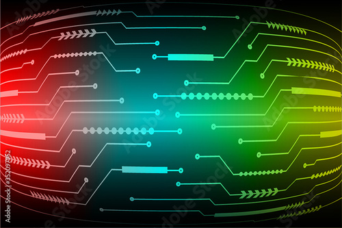 Blue cyber circuit future technology concept background