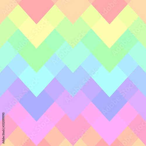 Geometric abstract seamless pattern with gradient. colorful diamond pattern, scaly ornament. Stock vector illustration for the web and print, textile, scrapbooking, wallpaper and background