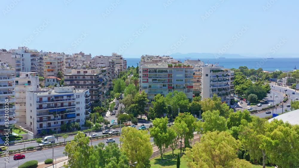 Aerial panoramic view of Athens, famous coastal city Aerial panoramic view of Athens, famous coastal city