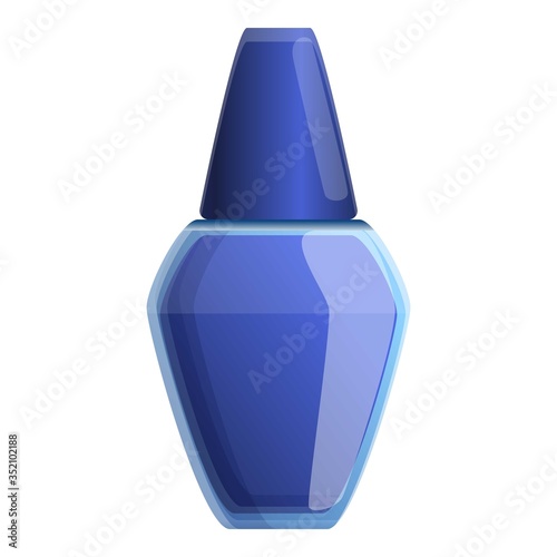 Nail color bottle icon. Cartoon of nail color bottle vector icon for web design isolated on white background