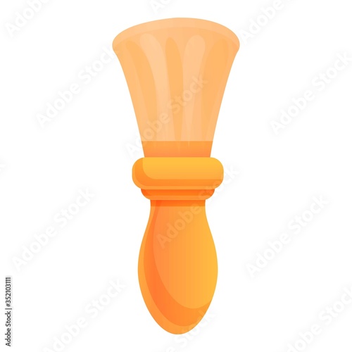 Shaving brush icon. Cartoon of shaving brush vector icon for web design isolated on white background