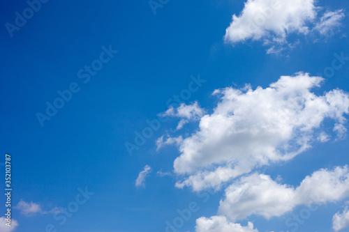 fluffy cloud in the blue sky  nature background concept