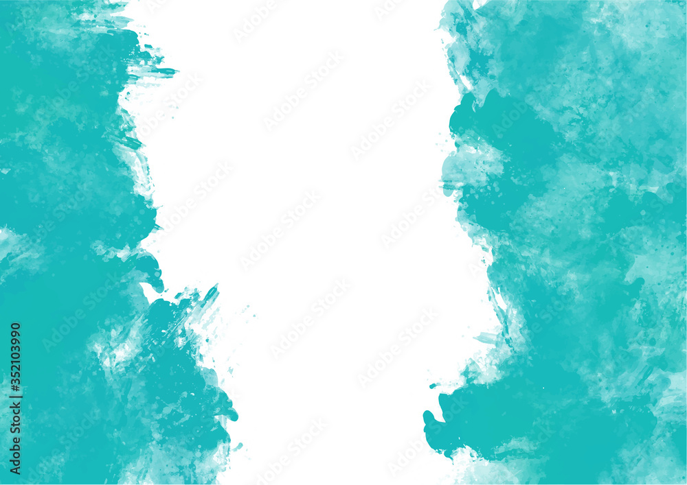 Blue watercolor background for your design, watercolor background concept, vector.