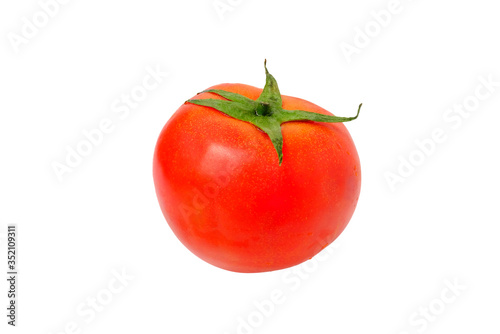 Side view Tomato isolated on white background. With clipping path. Full depth of field.