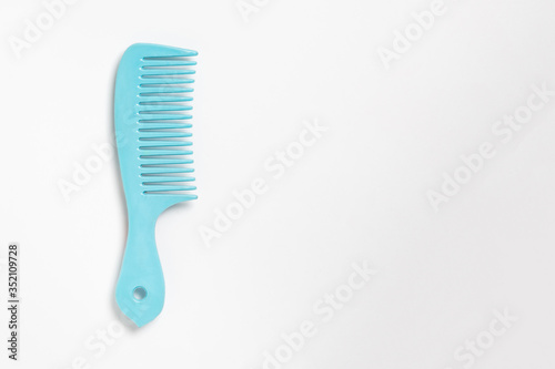 Hairbrush isolated on white background. High-resolution photo.Perspective view.