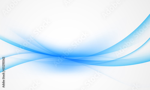Blue and white abstract background with wave abstract for poster - banner 