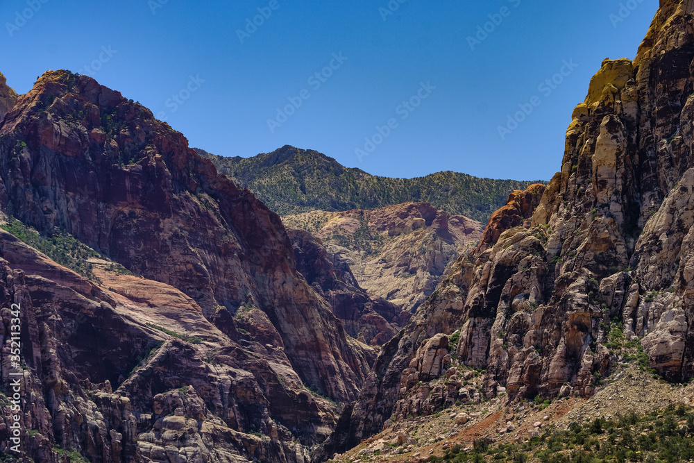 Rocks and mountains in the Red Rock Valley of Nevada Rocks and mountains in the Red Rock Valley of Nevada