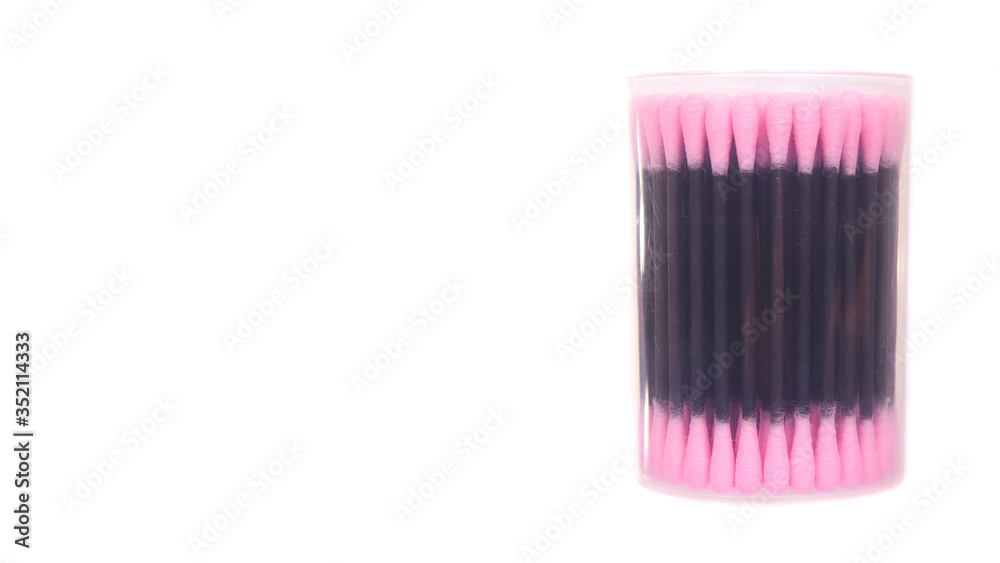 Black and pink ear stick cleaner. Black and pink ear stick cleaner.