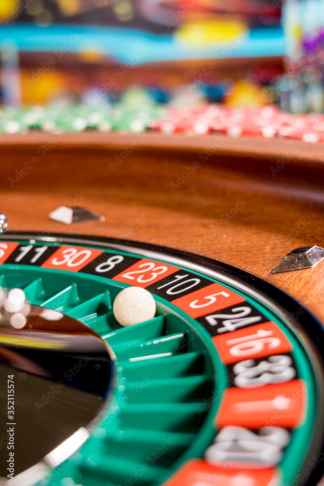 Obraz premium Roulette table close up at the Casino