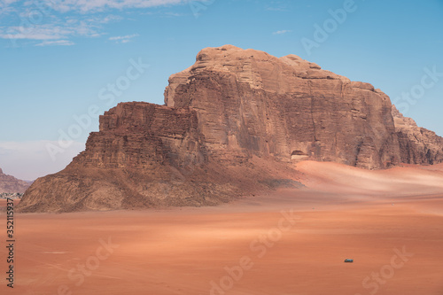 Landscape of Wadi Rum desert  red desert south part of Jordan  Arab