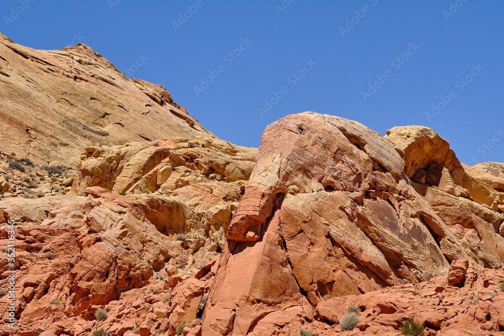 Rock formations in the Nevada desert Rock formations in the Nevada desert