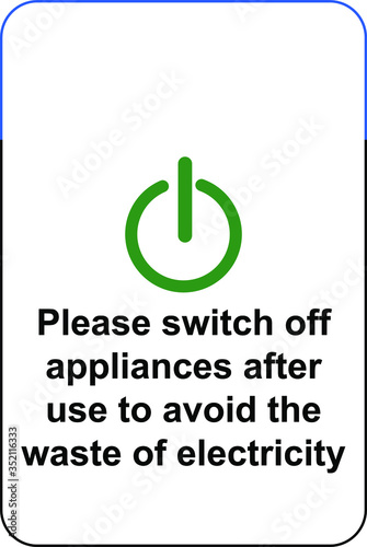 Switch off appliance save energy