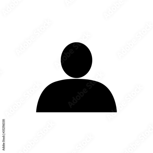 Single person icon. Simple representation of man. Vector Illustration