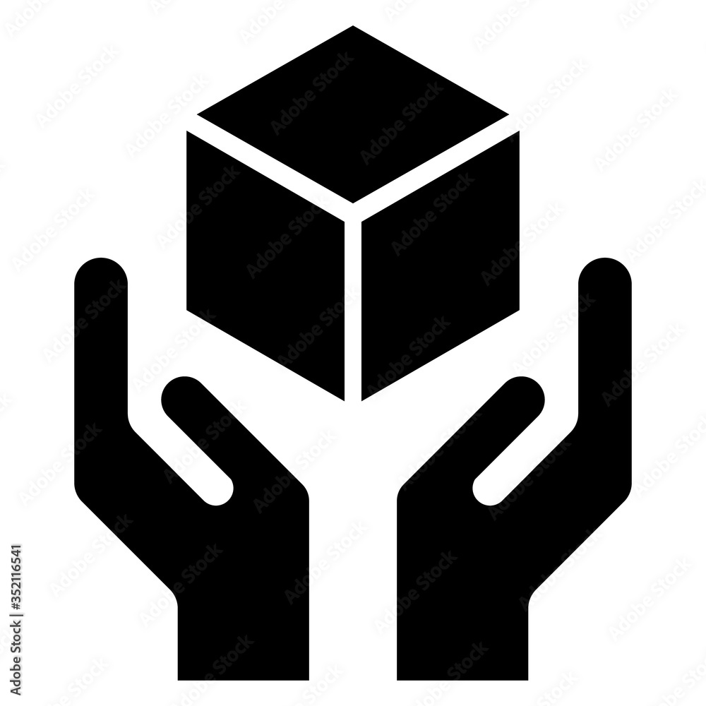 Handle with care flat icon isolated on white background. Fragile package symbol. Label vector illustration Handle with care flat icon isolated on white background. Fragile package symbol. Label vector illustration