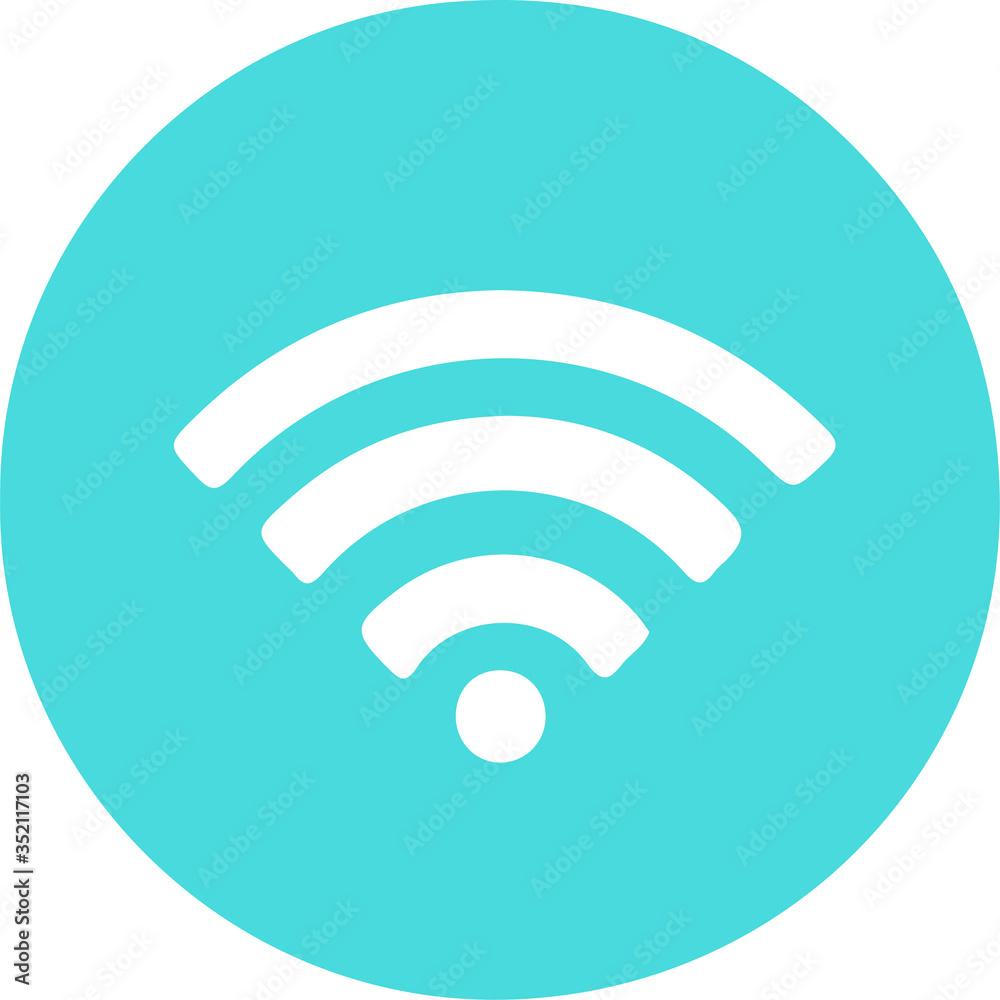 WiFi icon sign blue vector illustration WiFi icon sign blue vector illustration