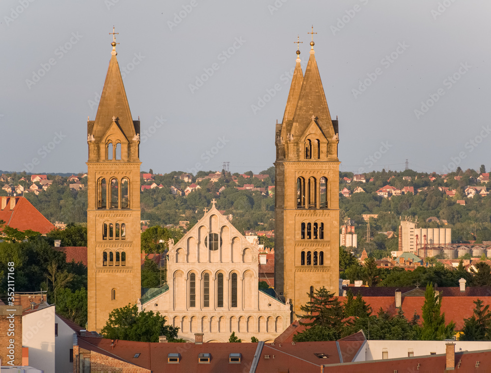 Fototapeta premium Cathedral of pecs, hungary called Szekesegyhaz