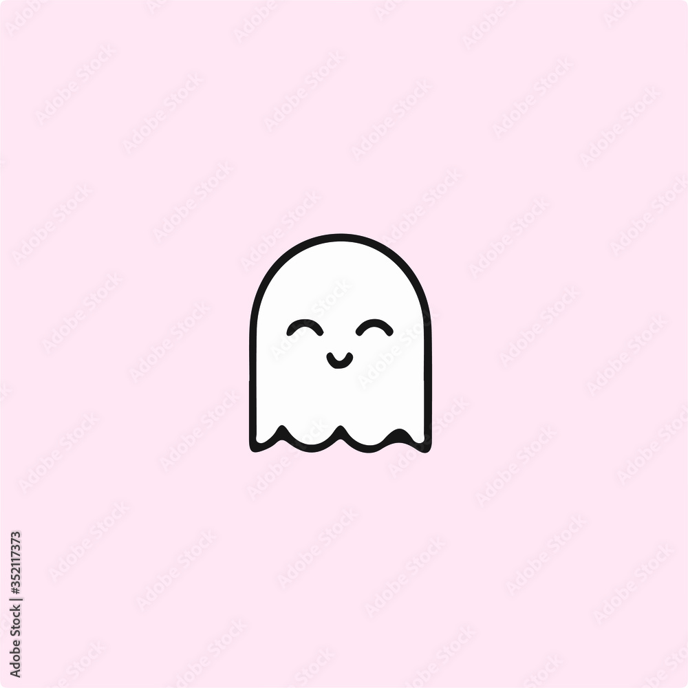 white ghost cute icon vector illustration white ghost cute icon vector illustration