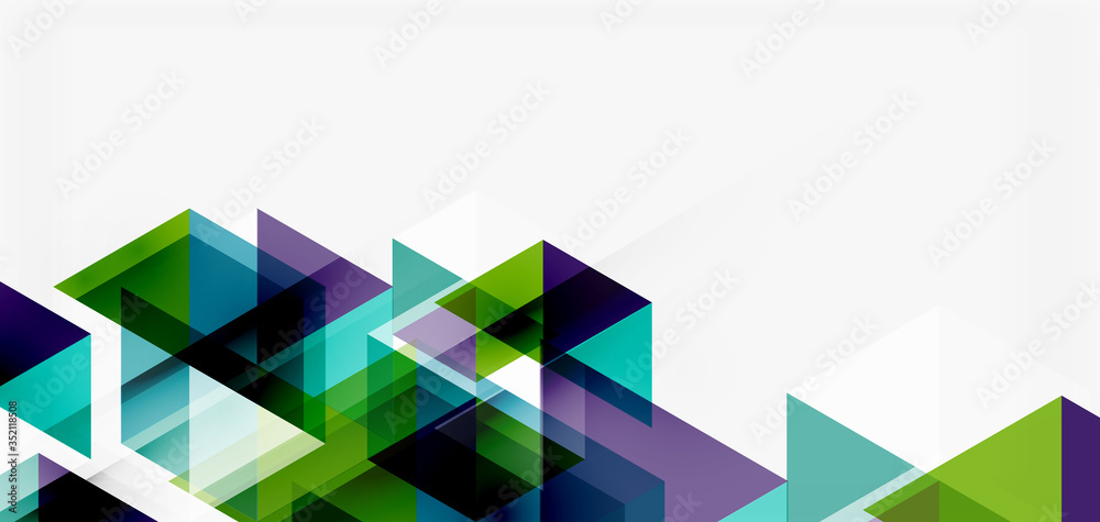 Geometric abstract background, mosaic triangle and hexagon shapes. Trendy abstract layout template for business or technology presentation, internet poster or web brochure cover, wallpaper Geometric abstract background, mosaic triangle and hexagon shapes. Trendy abstract layout template for business or technology presentation, internet poster or web brochure cover, wallpaper