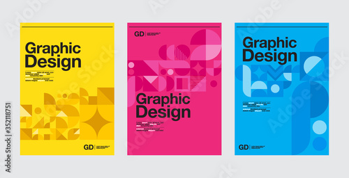 Graphic Design, Geometry Shape, Blue ,Layout Template.