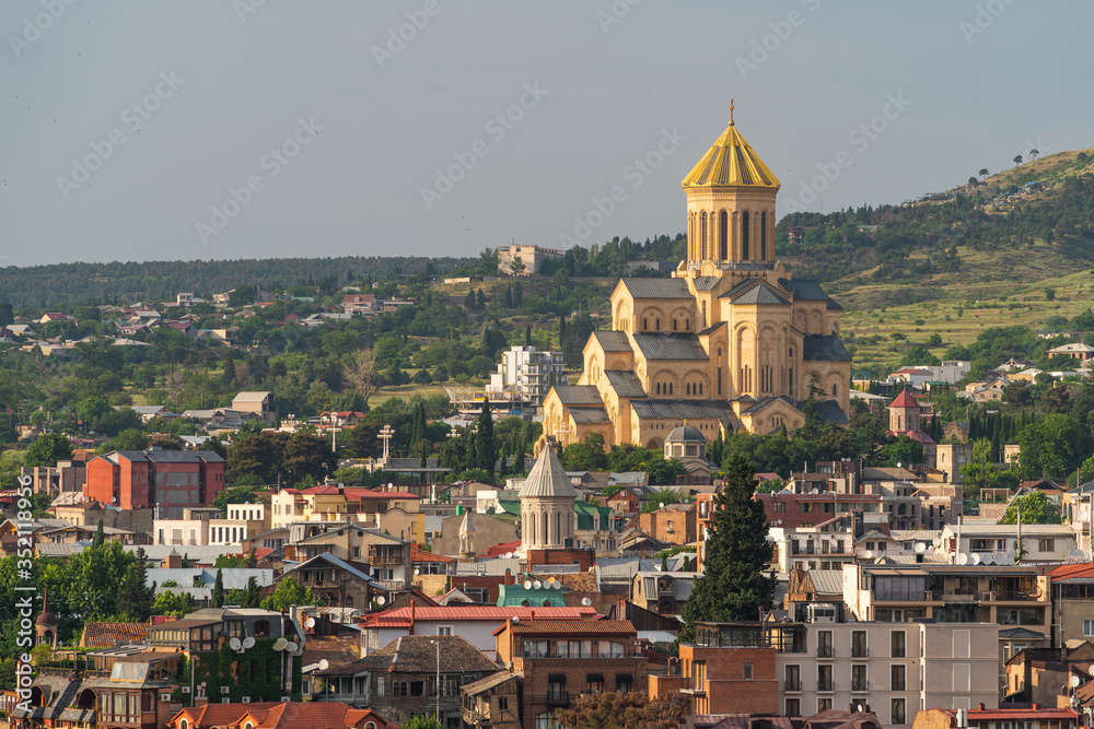 Holy trinity cathedral of Tbilisi, biggest cathedral in Tbilisi capital city of Georgia country