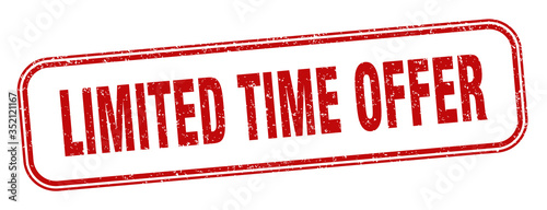 limited time offer stamp. limited time offer square grunge sign. label