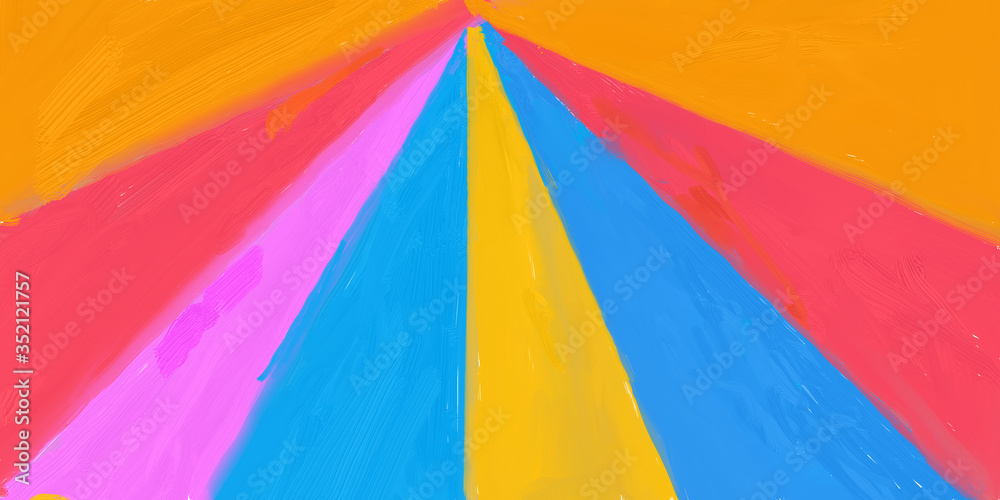 Colorful candy abstract art background painted like oils or crayons color in rainbow style 